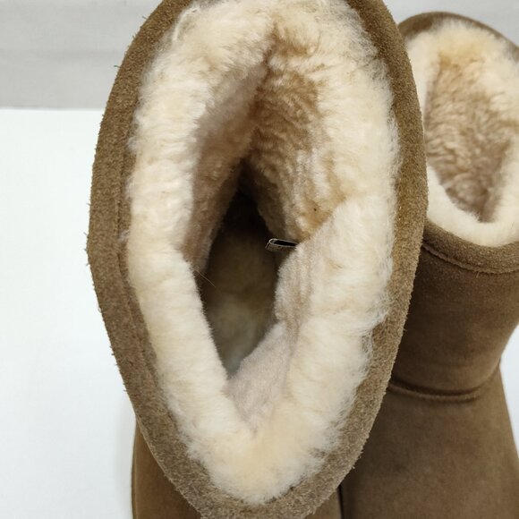 Bearpaw Suede Upper Sheepskin Wool Lining 608W-Emma Short US 8 Boots TPR Outsole - Picture 4 of 9